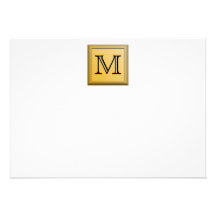 Printed image of a custom monogram design. custom invitations