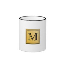 Printed image of a custom monogram design. mug