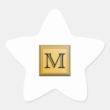 Printed image of a custom monogram design. stickers