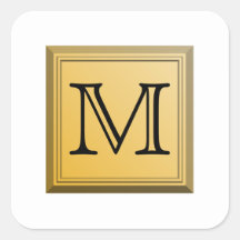 Printed image of a custom monogram design. sticker
