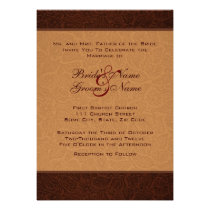 Printed Leather Wedding Invitation invitations