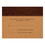 Printed Leather Wedding RSVP Invite