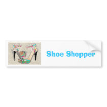 Printed Leather with Rhinestones Bumper Sticker