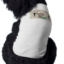 Printed Leather with Rhinestones Doggie Tee Shirt