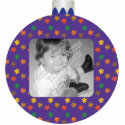 Printed Purple Christmas Ball Ornament Photo Frame photo sculptures by holidayornaments Printed Purple Christmas Ball Ornament Photo Frame photo sculptures