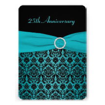 PRINTED RIBBON 25th Anniversary Invitation