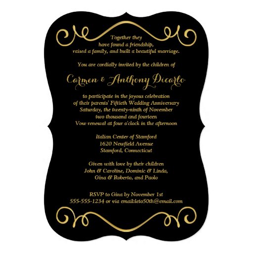 PRINTED RIBBON 50th Anniversary Invite 2