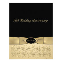 PRINTED RIBBON 50th Anniversary RSVP Card