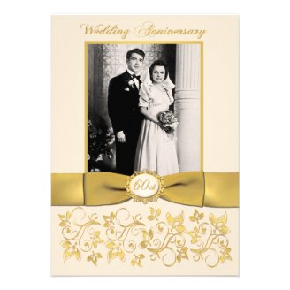 PRINTED RIBBON 60th Anniversary Invite