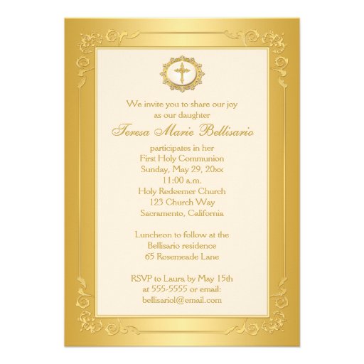 PRINTED RIBBON Holy Communion Photo Invite