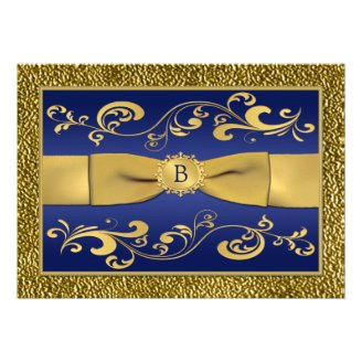 PRINTED RIBBON Scrolls 40th Anniversary Invitation
