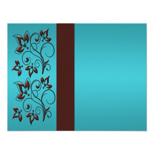 PRINTED RIBBON Turquoise, Brown Reply Card II