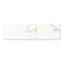 Priority species: Rhinos Bumper Stickers