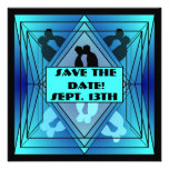 Prisma Collection Save The Date Invitation Blue