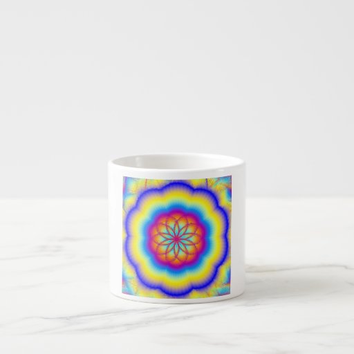 Prismatic Rainbow Espresso Mug 6 Oz Ceramic Espresso Cup