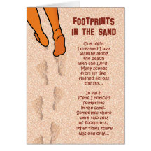 Prison Cards - Footprints in Sand