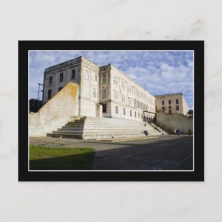 Prison Courtyard on Alcatraz postcard