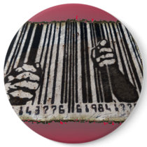 PRISON JAIL BAR CODE PINBACK BUTTONS