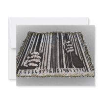 PRISON JAIL BAR CODE invitations