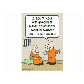 prisoners cell testify but the truth postcard