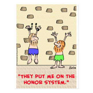 prisoners honor system postcard