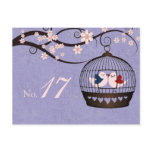 Prisoners of Love Mauve Wedding Table Number Card Post Card