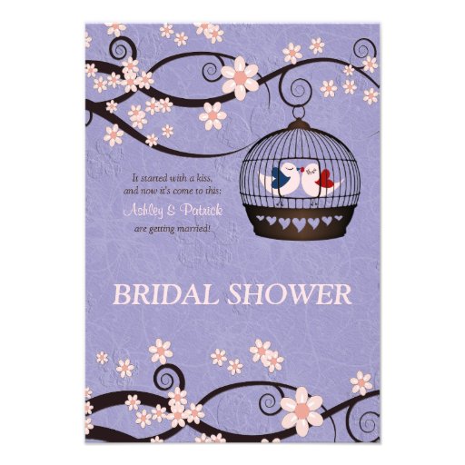 Prisoners of Love Violet Bridal Shower Invitation