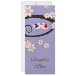 Prisoners of Love Violet Wedding Menu Personalized Invitation
