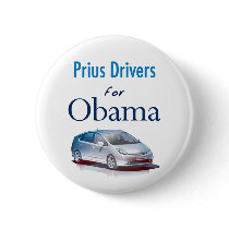 Prius Drivers for Obama Button