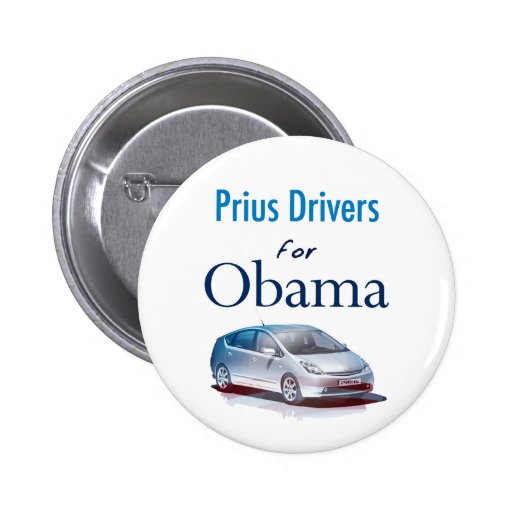 Prius Drivers for Obama Button