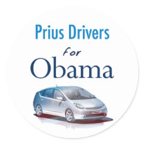 Prius Drivers for Obama Stickers