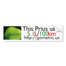 Prius Fuel Efficiency bumper stickers by gometric Prius Fuel Efficiency bumper stickers