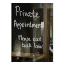 private appointment business card template