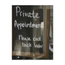 private appointment post cards