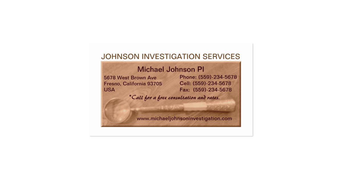 Private Investigator Business Cards Designs Private Investigator Business Cards Designs