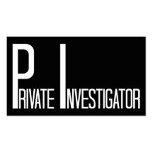 Private Investigator Black Simple Business Card