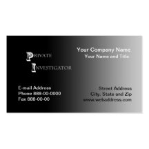 Private Investigator Business Card