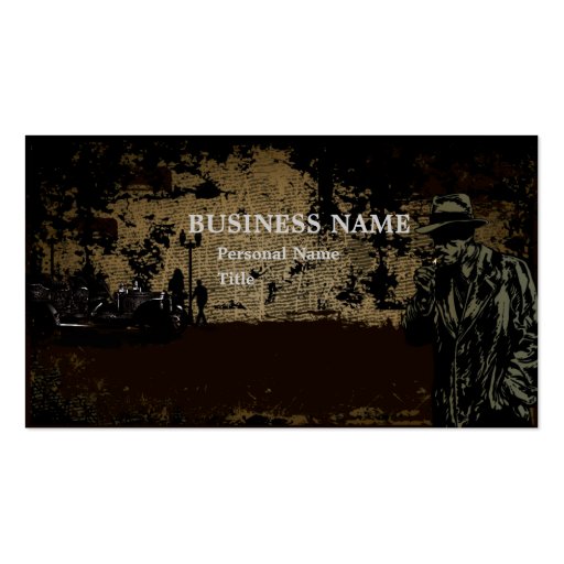 Private Investigator Business Card (retro) (front side)
