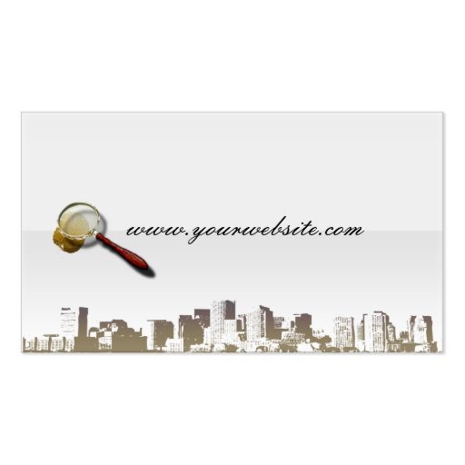 Private Investigator Business Card Template (back side)