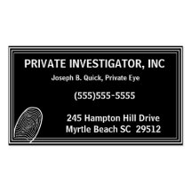 Private Investigator Business Cards