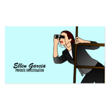 Private Investigator Business Cards- Brunette