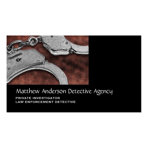 Private Investigator law enforcement brown black Business Card Templates