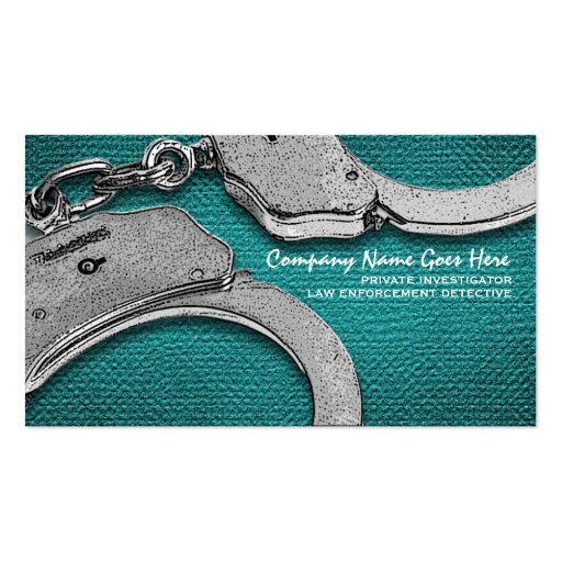 Private Investigator law enforcement Business Card Templates (front side)