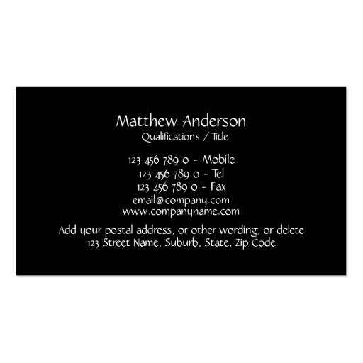 Private Investigator law enforcement tan silver Business Card (back side)