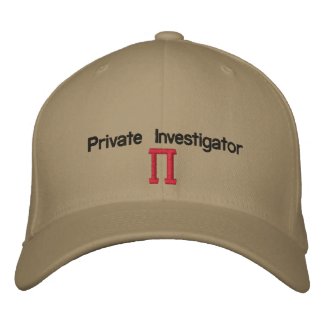 Private Investigator PI Embroidered Hats