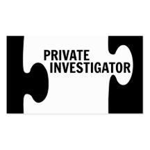 Private Investigator Puzzle Piece Business Card