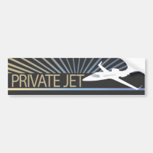 Private Jet Aircraft Bumper Stickers