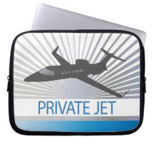 Private Jet Aircraft Laptop Computer Sleeves