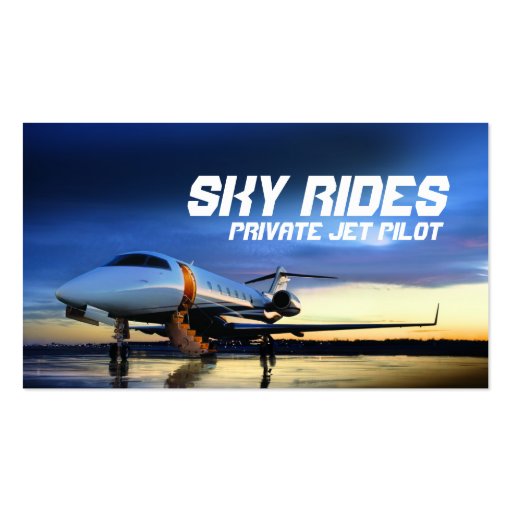 Private Jet Plane Pilot Sale Business Card
