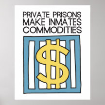 Private Prisons Make Inmates Commodities Poster
